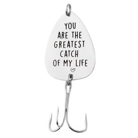 Fishing Lures Gifts for Boyfriend Husband Men Valentines Gifts for Husband Hubby Anniversary for Men Boyfriend Fisherman Best Catch Gift for Men Fishing Lovers Engraved Fish Lure