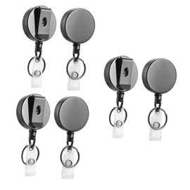 Operitacx 3 Sätze Ausziehbare Metall Schlüsselrollen Mit Pvc Bändern Für Id Karten Ausweishalter Und Namensschilder Strapazierfähige Clips Schwarz Für Und Freizeit 2 Stück * 3