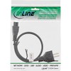 InLine 16656O Power Cable for Notebook, 3-Pin Coupling, Black, 0.5
