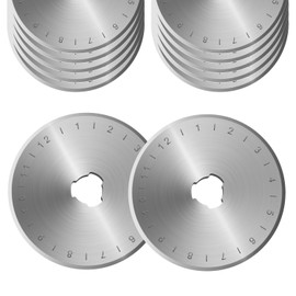 AGPtek 28 mm Rotary Cutter Blades Set (12 Pieces), Rotary Replacement Blades for Quilting, Scrapbooking, Sewing Crafts, Suitable for Fiskars, Olfa, Truecut, Martelli & More
