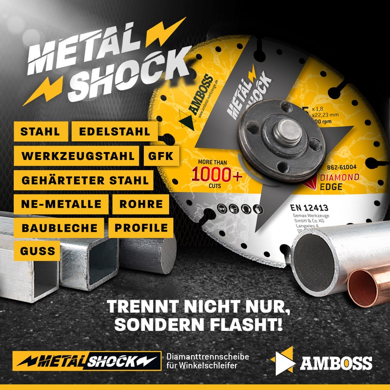 Anvil Diamond Cutting Disc Metal Shock for Metal/Steel/Stainless Steel –