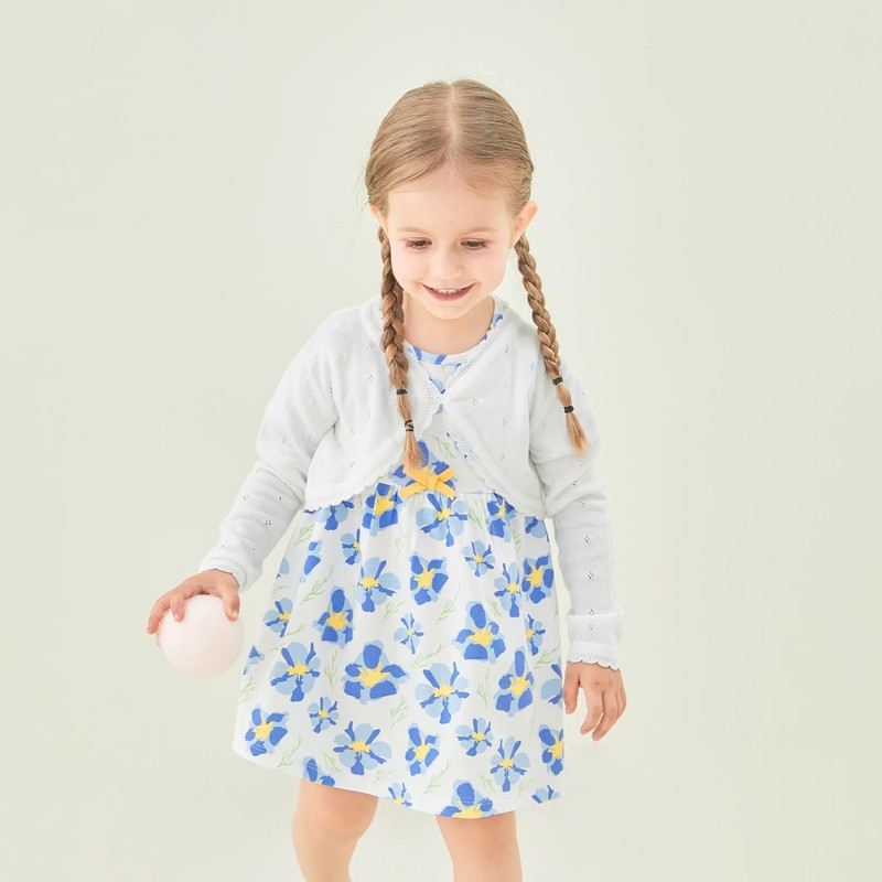 pureborn Toddler Girls Cardigan Little Girls' Long Sleeve Bolero Shrug