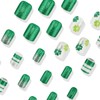 St.Patrick's Day Press On Nails Short Square Fake Nails with