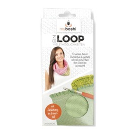 Myboshi S494 Woven Loop Scarf - Haberdashery for Knitting and Crochet, Cotton, lime green, 40 x 24 x 0.50 cm