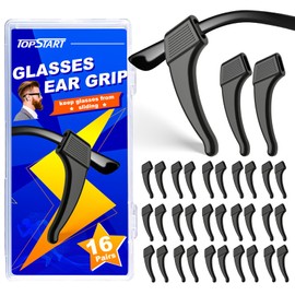 topstart 16 Pairs Eye Glasses Ear Grippers With Storage Box， Eyeglass Holder Anti-slip glass ear grips Silicone Eyeglass Ear Cushion Eyewear Retainers for Sunglasses Presbyopia Glasses Sports Glasses