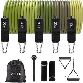 VEICK Resistance Bands, Exercise Bands, Workout Bands, Resistance Bands for Working Out with Handles for Men and Women, Exercising Bands for Strength Training Equipment at Home