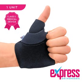 Express Orthopaedic® - Medically Approved Carpometacarpal (CMC) Joint Support With Thumb Wrist Compression Strap - 1 UNIT (XL - Palm Circ:22.5-25.5cm, RIGHT)
