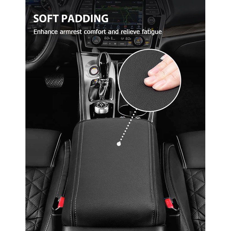 Eaglecover Center Console Cover for Nissan Maxima 2016-2023, Vinyl Leather
