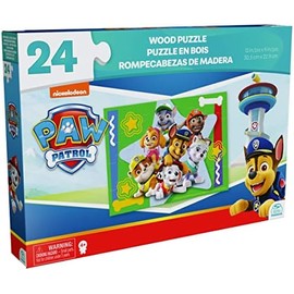 Spin Master Patrulla Canina, Rompecabezas de 24 Piezas de Madera de Chase, Skye, Marshall, Everest, Zuma, Rocky y Rubble