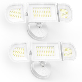 SZPOWER 150W Flood Lights Outdoor Waterproof IP65, Exterior LED Floodlights with 3 Adjustable Heads, 15000LM Super Bright Security Lights Fixture, Outside Lights for House, Backyard 2 Pack