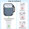 RFUNGUANGO for AirPods Case, Magnetic Lid,Military Grade Anti-Fall Soft TPU