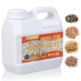 Mulch & Rock Glue for Landscaping, Strong Gravel Glue, Easy Hold Rock, Gravel, Bark, and Most Mulchs, Heavy Duty, Weather Resistant (35 OZ)