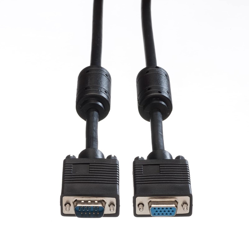 Roline 6m HD15 M-HD15 F VGA Cable with Ferrite