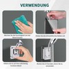 Jigspsyzh Duschkopfhalterung ohne Bohren, Verstellbare Handbrause Halterung mit Silikon-Adapter, Wandmontage,