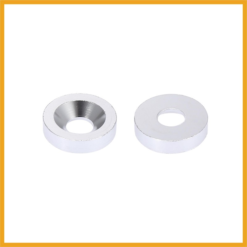 Partuto 30pcs Car Bumper Washer Bolts M6x1.0 Aluminum Alloy Silver