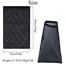 6 Pack Dryer Vent Lint Bags for Dryer Vent Rope Mesh Filter Bag Lint Trap Catcher Outdoor Dryer Vent Dust Filter Bags Black White