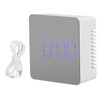 LED Mirror Clock Square Automatic Battery Powered Temperature Smart Clock