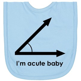 inktastic I'm Acute Baby Funny Math Pun Newborn Bib Light Blue 177fe