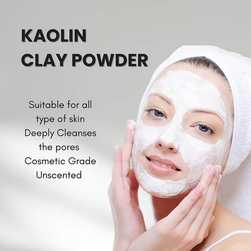 Kaolin Clay Powder 114 g for Face, Skin Care, Soap