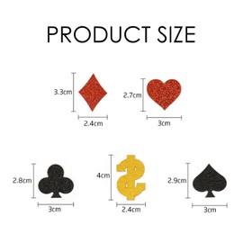 NIDHFG 200 Pieces Of Party Confetti, Playing Card Elements Confetti, Glitter Confetti, Tossed Confetti, Party Decoration Supplies.