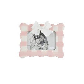 Mud Pie Horizontal Pink Bow Frame; 9" x 7"