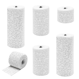 6 Packs Plaster Cloth Rolls 2,4,6 Inches Wide, Pletpet Plaster of Paris for Crafts 18Yards Plaster Strips White Plaster Bandages for Art Plaster Paper Sheets for Crafts, Body Casting and Art Project