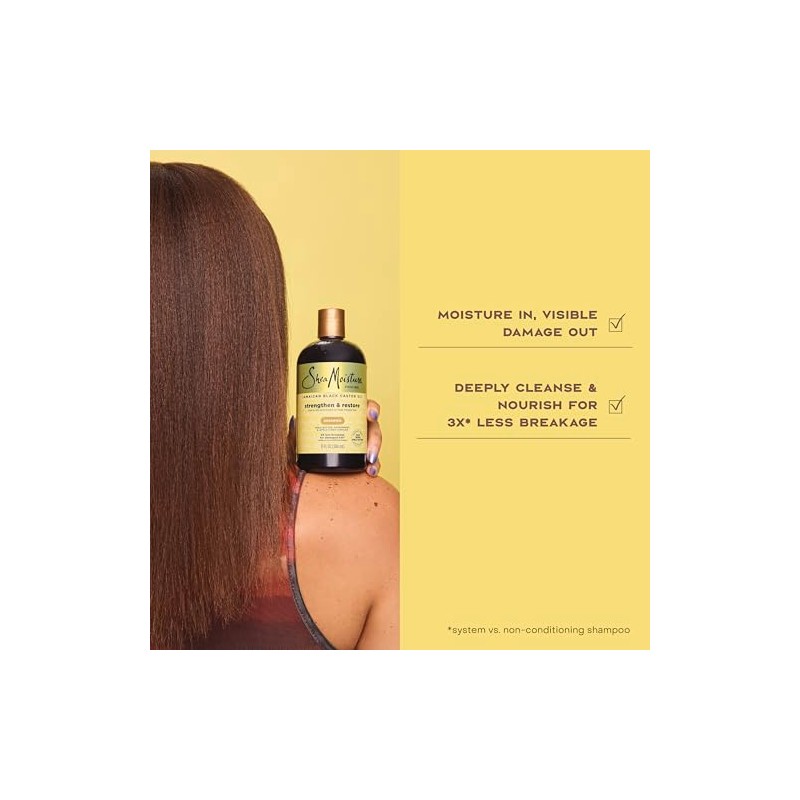 SHEA MOISTURE - Champú fortalecedor y restaurador de aceite de