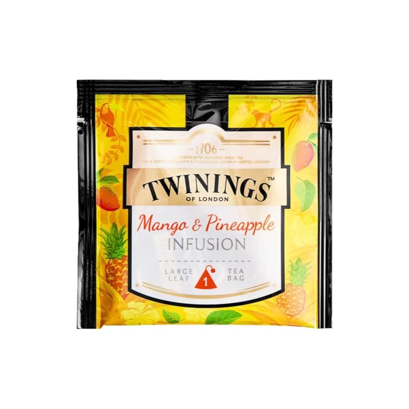 Twinings Discovery Collection Mango & Pineapple Infusion Tea, 30 Large
