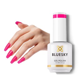 BLUESKY Hot Pink Neon Gel Nail Polish Long Lasting Soak Off Gel Polish| Professional Salon Quality for Home DIY Vegan&Cruelty-Free Manicure Nail Lamp Needed 0.5 Fl Oz N12P Shocking Pink