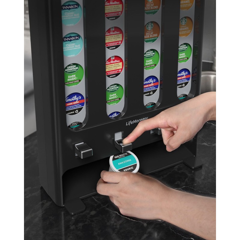 LifeMoreasy K Cup Holder Creative Coffee Pods Storage Stand Vending-Style