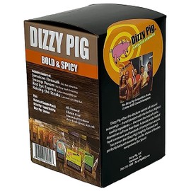 Dizzy Pig Bold & Spicy Seasonings Gift Box | Jamaican Firewalk Spicy Jerk Seasoning, Swamp Venom Hot Deep South Seasoning, Red Eye Express Coffee-Infused Rub & Raising the Steaks Montreal Style Seasoning