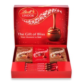 Lindt LINDOR Premium Chocolate Gift Box, Assorted Chocolate Candy with LINDOR Truffles and Sticks