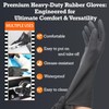 Exprosiflux Black Thick Rubber Cleaning Gloves - 2 Pairs of
