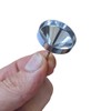 3 x Silver Small Metal filling funnels, Mouth Diameter 2.5cm