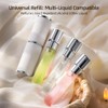 Cryslora Parfümzerstäuber, Rotationspresse Leder Nachfüllbare Parfümflasche, High-End-tragbare Spenderflasche für Geschenk