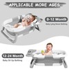 MoreFeel Collapsible Baby Bathtub for Newborn with Thermometer & 1