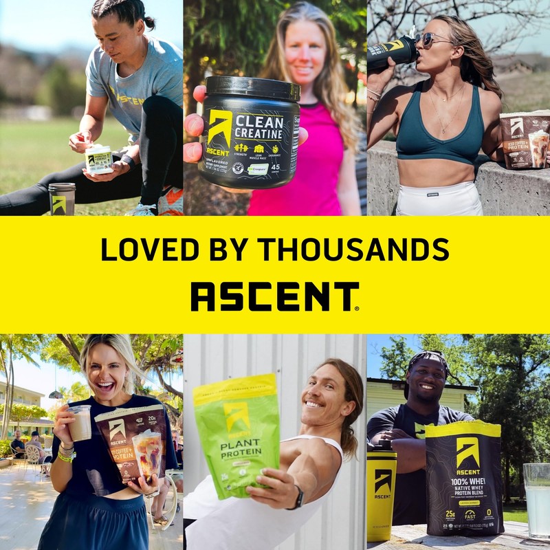 Ascent Clean Hydration + Energy Electrolytes Powder - 100mg Caffeine,