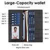 Men Leather Wallet, RFID Blocking Fold Mens Cardholder Wallet Slim
