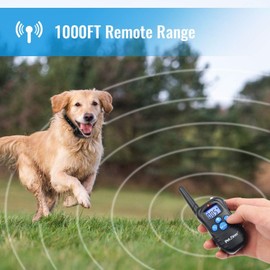 Petrainer Shock Collar for Dogs - Waterproof Rechargeable Dog Training E-Coll...