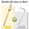 ERVILO 60-Piece Gold Silverware Set for 20, Food Grade Stainless
