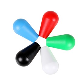 Avisiri - 2 bolas ovaladas Arcade Joystick's Arcade, mango superior de elipse para 2 jugadores, kit de bricolaje para joystick de arcade, joystick Sanwa MAME Jamma Part (rojo y azul)