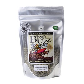Hawaii's Local Buzz Premium Black Label Peaberry, Green (Unroasted) Beans, 9 Ounce