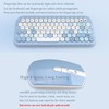 Onlywe Wireless Keyboard Mouse Set,2.4G Wireless, Sweet Color Prismatic 83-Keys,Silent