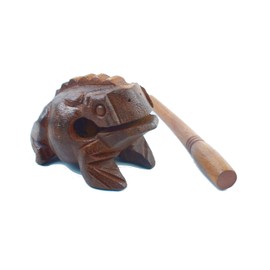 Frog guiro inches wood block musical instrument Percussion Musical Instrument Perfect size Natural Wood Güiro Frog. (3.75 inches-9.5 cm.)