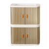 2PCS Stackable Makeup Drawer Organizer, Small Plastic Storage Drawers for