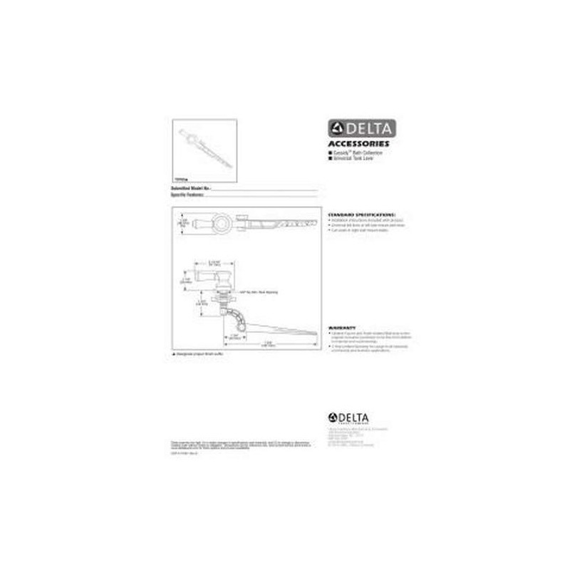 Delta Faucet 79760-PN Cassidy Tank Lever-Standard Handle, Polished Nickel