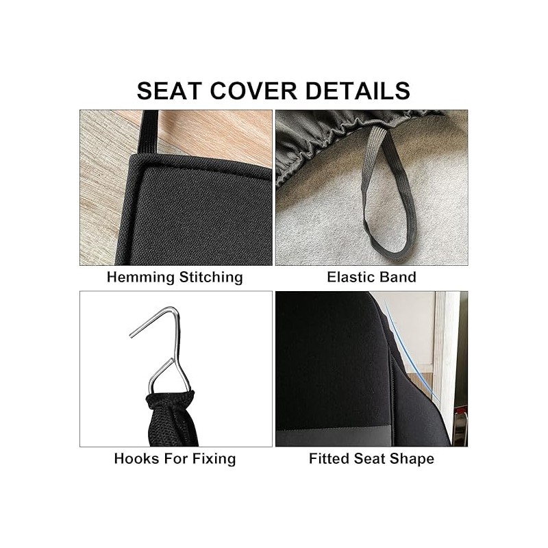 SAPUBK Custom-Fit Front Seat Covers Without Console Replace for 2004-2012