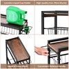 PAPAGIFTREE 4 Tier Slim Rolling Storage Cart with Pull-Out Baskets,