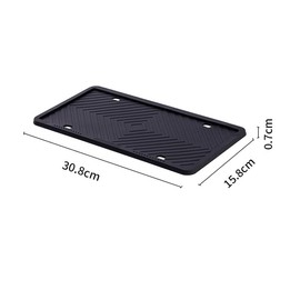 CYNBHH Marco de Matrícula de Silicona, 2PCS Porta Placas para Auto, Antióxido, Antivibración, Resistente a la Intemperie, con Accesorios de Montaje，Marco Universal Soportes de MatríCula