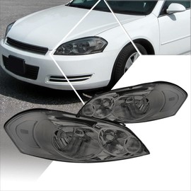 PM PERFORMOTOR Pair of Headlights(Headlamps) Assembly Set Compatible with Chevy Impala 2006-2016/Clear Corner